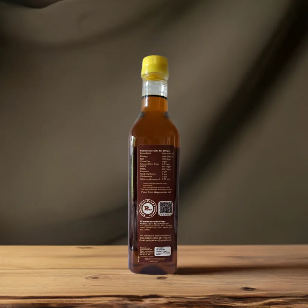 Wood Pressed Black Mustard Oil - 1000mL - PDFP