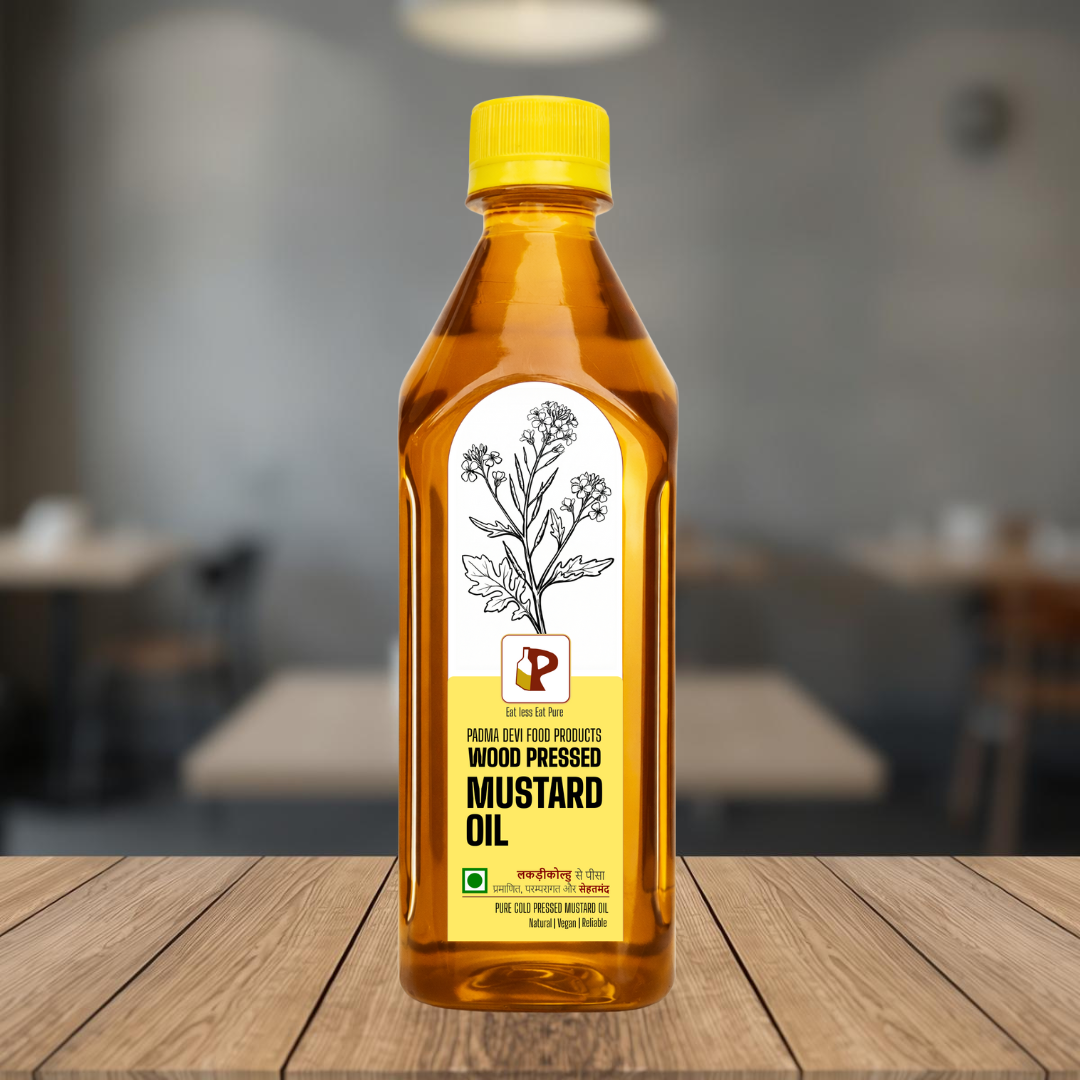 Wood Pressed |  Mustard Oil | 500 ML Bottles : Box of  12 bottles