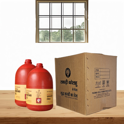Wood Pressed | Mustard Oil | 5Liter ---Set of 2 Can