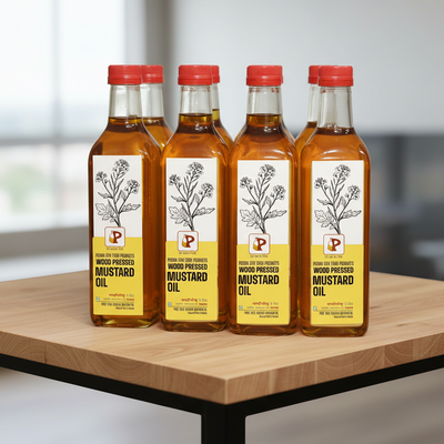 12 bottles of wood pressed mustard oil