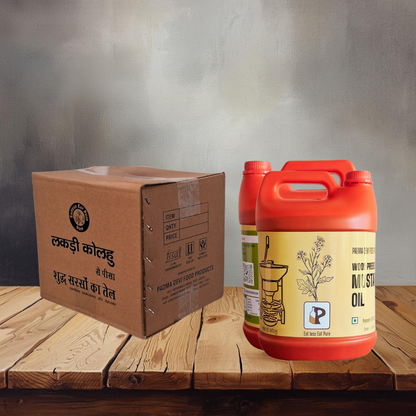 Wood Pressed | Mustard Oil | 5Liter ---Set of 2 Can